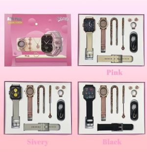 Gift set- A68 Plus Smart Watch and Jewellery set for Women