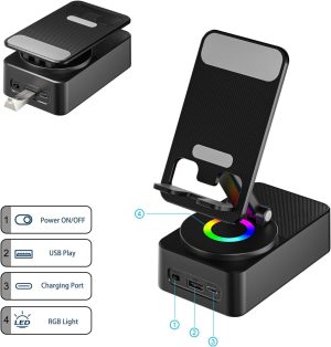 Wys- 2301BT Phone Stand (Power bank With Speaker)